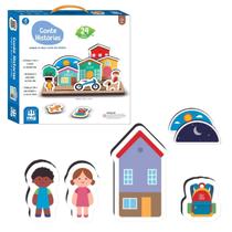 Brinquedo Conte Sua História Em Madeira 24 Peças Nig