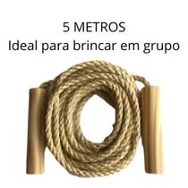 Brinquedo corda de pular coletiva infantil 5M de sisal MCC