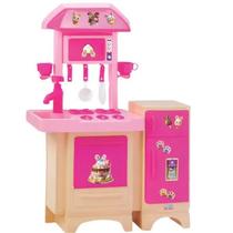 Brinquedo Cozinha Completa Lily Rosa Menina com Acessórios Magic Toys