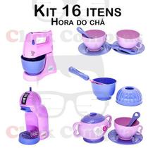 Brinquedo Cozinha Hora do Chá, Café e Bolo 16pç