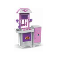 Brinquedo cozinha infantil completa rosa com geladeira magic - Magic Toys