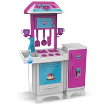 Brinquedo Cozinha Infantil Sai Água 72cm C/ Geladeira Menina - Magic Toys