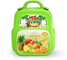 Brinquedo cozinha maleta com frutas e vegetais