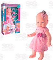 Brinquedo criança boneca xixica dodoi com acessorios cuidar