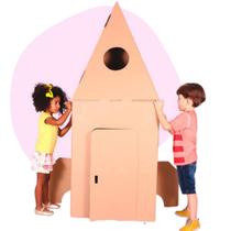 Brinquedo Criança Foguete Papelão Pintar Desenhar Infantil 3 4 5 anos Presente Sustentável Menino Menina Colorir Faz de Conta