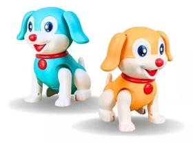 Brinquedo Crianças Robô Cachorrinho Animal Rotativo Som Luz
