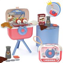 Brinquedo Criativo churrasco maleta Brinquedo Para menino menina churrasco Maleta Acessórios Perfeito Natal Presente maleta câmera
