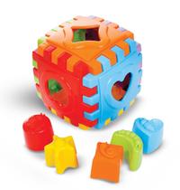 Brinquedo Cubo Colorido Com Blocos de Montar 5 Peças Maral Baby Clube