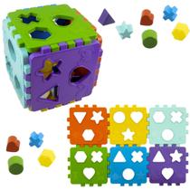 Brinquedo Cubo Didatico Blocos De Encaixar Educativo Criança