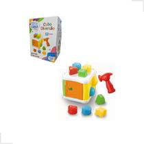 Brinquedo Cubo Encaixar Elementos Formas Didático Educativo Infantil Bebês
