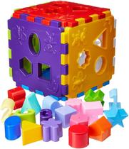 Brinquedo Cubo Encaixar Infantil Didático 18 Peças +12 Meses