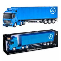 Brinquedo Da Estrada Caminhão Modelo Realista Mercedes-Benz Actros Baú Grande As Portas Abrem Usual