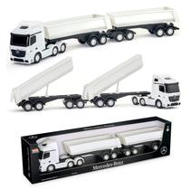 Brinquedo Da Estrada Caminhão Modelo Realista Mercedes Benz Actros Rodotrem Basculante Grande 73 cm Brinquedo Da Estrada Caminhão Modelo Realista Mercedes Benz Actros Rodotrem Basculante Grande 73 cm