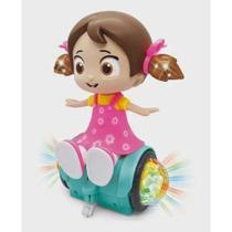 Brinquedo Dance Girl Boneca Musical C/ Rodinhas Globo De Luz