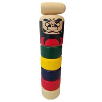 Brinquedo Daruma Otoshi Tomerry - Tradicional Japonês em Madeira (22x4,7cm) Brinquedo Daruma Otoshi Tomerry - Tradicional Japonês em Madeira (22x4,7cm)