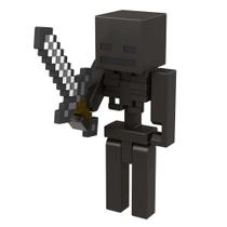 Brinquedo de ação Mattel Minecraft Craft-A-Block Wither Skeleton