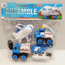 Brinquedo de aeroporto conjunto de 4 aviões - pode ser montado e desmontado - toys