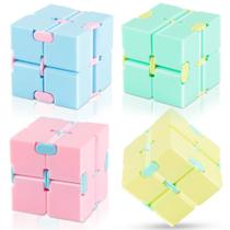 Brinquedo de alívio de estresse Infinity Cube Puzzle, pacote com 4 unidades IGINOA Brinquedo de alívio de estresse Infinity Cube Puzzle, pacote com 4 unidades IGINOA