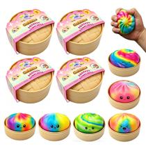 Brinquedo de Apertar ibohr Pacote com 4 Bolinhos de Massa de Espuma PU 8,5 cm Brinquedo de Apertar ibohr Pacote com 4 Bolinhos de Massa de Espuma PU 8,5 cm