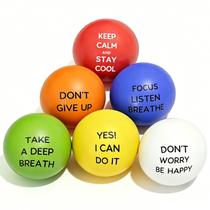 Brinquedo de apertar wjzbqjz - 6 peças de bolas de espuma motivacionais Brinquedo de apertar wjzbqjz - 6 peças de bolas de espuma motivacionais