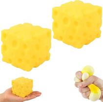 Brinquedo de Aperto Easybos Queijo Squishy 2 Peças Alívio do Estresse Brinquedo de Aperto Easybos Queijo Squishy 2 Peças Alívio do Estresse