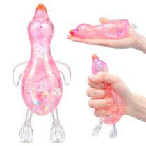 Brinquedo de Aperto NuomiYue Pato Rosa com Glitter Bola Antiestresse Brinquedo de Aperto NuomiYue Pato Rosa com Glitter Bola Antiestresse