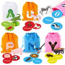 Brinquedo de aprendizagem de alfabeto GLEEHAPY para crianças pequenas com 78 cartões flash