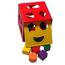 Brinquedo de aprendizagem infantil Shape Sorter, 19 peças de blocos coloridos