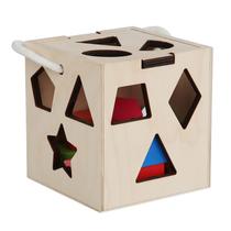 Brinquedo de aprendizagem precoce de madeira Shape Matching Box para crianças