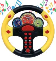 Brinquedo De Atividades Volante musical bebê amarelo