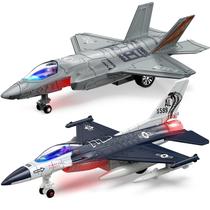 Brinquedo de avião Geyiie Army Fighter Jet Jet Diecast com Light Kids 3-8
