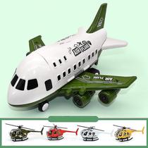 Brinquedo de avião infantil grande, modelo verde com 4 peças