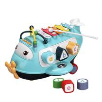 Brinquedo de avião multifuncional Knock Piano para crianças