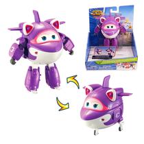 Brinquedo de avião transformável Super Wings 5 Crystal Figures 2 em 1