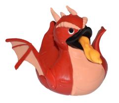 Brinquedo de banheira/piscina Rubber Duck Wild Republic Red Dragon de 10 cm para crianças