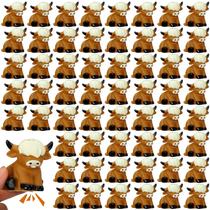 Brinquedo de banho de borracha Halloscume Highland Cow com 60 unidades para bebê