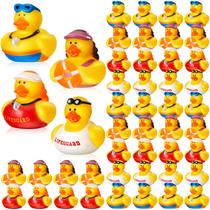 Brinquedo de banho Deekin Lifeguard Rubber Ducks, pacote com 24 cm Brinquedo de banho Deekin Lifeguard Rubber Ducks, pacote com 24 cm