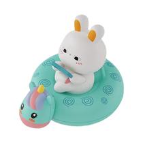 Brinquedo De Banho Infantil Fofo, Corrente De Jogo De Água, Coelho, Porco, Círculo De Natação, Remo,