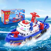 Brinquedo De Banho LED Com Música Para Crianças, Barco De Resgate Com Sprinkler Para Idades De 3 a 6 Brinquedo De Banho LED Com Música Para Crianças, Barco De Resgate Com Sprinkler Para Idades De 3 a 6