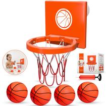 Brinquedo de banho MARPPY Bathtub Basketball Hoop com 4 bolas para crianças