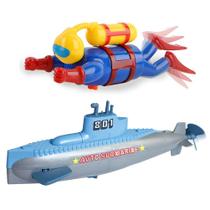 Brinquedo de banho Miracland Wind-up Diver Submarine para crianças a partir de 12 meses Brinquedo de banho Miracland Wind-up Diver Submarine para crianças a partir de 12 meses