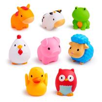 Brinquedo de banho para bebês Munchkin Farm Animal Squirts, pacote com 8