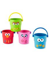 Brinquedo de banho para bebês Skip Hop x Sesame Street Stack & Pour Buckets