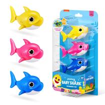 Brinquedo de banho Robo Alive Junior Baby Shark com barbatanas de silicone, pacote com 3 Brinquedo de banho Robo Alive Junior Baby Shark com barbatanas de silicone, pacote com 3