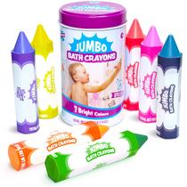 Brinquedo de banho Tub Works Smooth Jumbo Bath Crayons Lápis de banho não tóxicos e laváveis para bebês e crianças Fórmula exclusiva que se desenha de forma suave e vívida nas paredes da banheira úmida e seca Lápis de cor de banheira grandes e fáceis de manusear