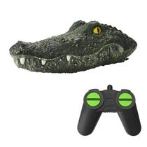Brinquedo De Barco Controle Remoto Em Forma De Crocodilo 2.4G, Decoy Elétrico Para Brincadeiras