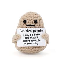 Brinquedo de batata tricotado TOYMIS Mini Funny Positive com cartão de 7,5 cm Brinquedo de batata tricotado TOYMIS Mini Funny Positive com cartão de 7,5 cm