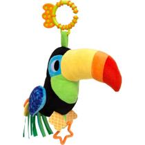 Brinquedo De Bebê Chocalho Mordedor Pelúcia Tucano Zuzu Buba