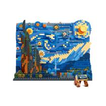 Brinquedo de blocos de construção Starry Night Van Gogh com moldura Brinquedo de blocos de construção Starry Night Van Gogh com moldura