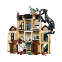 Brinquedo De Blocos De Montar Criativos De Dinossauro Dragão Tiranófilo Atacando Mansão Para Brinquedo De Blocos De Montar Criativos De Dinossauro Dragão Tiranófilo Atacando Mansão Para